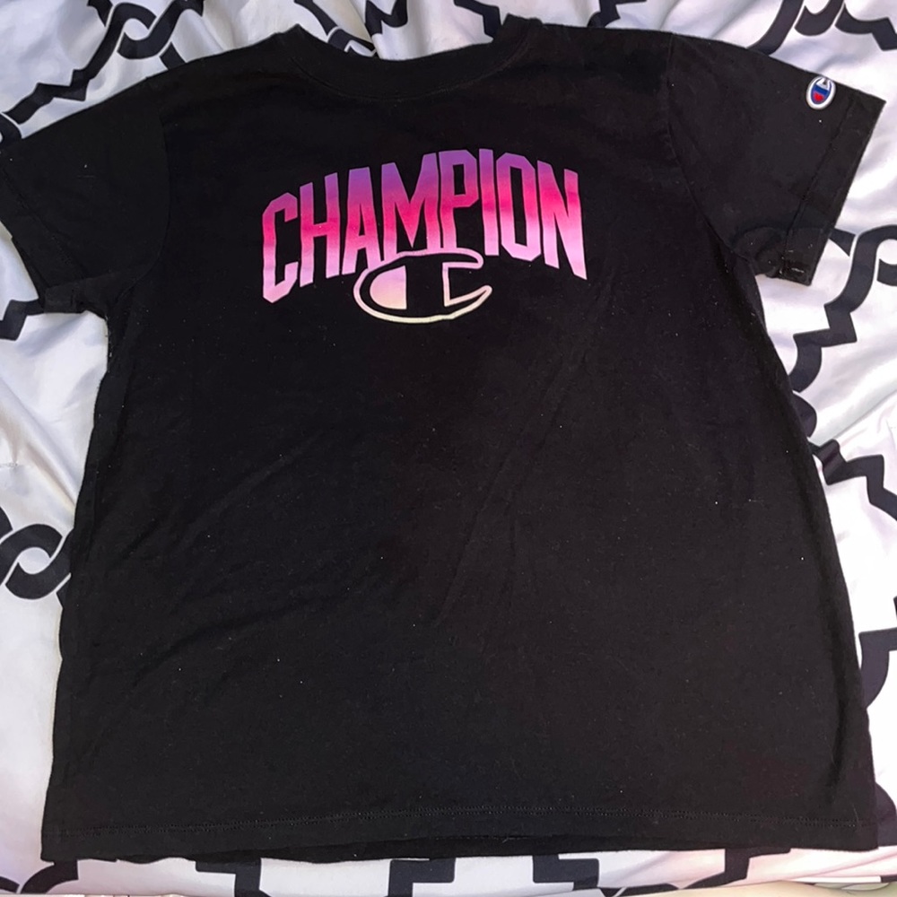 Champion Black Short Sleeve T-Shirt
